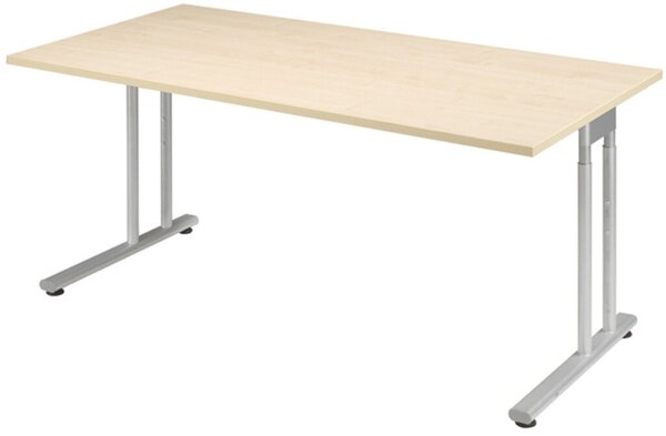 Image Arbeitstisch C-Fuß Flex Ahorn/Silber höhenverstellbar