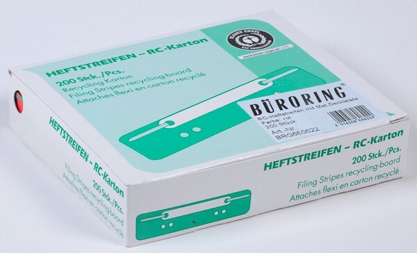 Image Heftstreifen kurz RC-Recycling mit Metalldeckleiste, rot