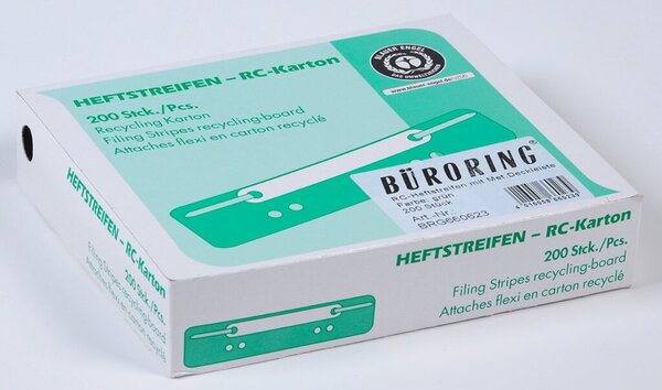 Image Heftstreifen kurz RC-Recycling mit Metalldeckleiste, grün
