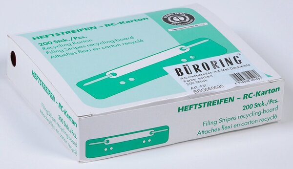 Image Heftstreifen kurz RC-Recycling mit Metalldeckleiste, sortiert