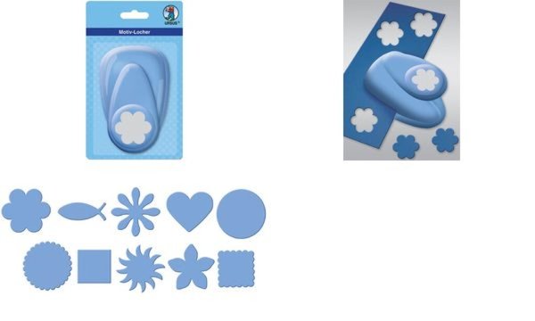 Image URSUS Motiv-Locher Gänseblümchen, maxi, Farbe: hellblau (57900410)