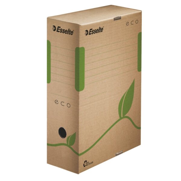 Image Archiv Box ECO, 100 mm, 327 x 80 x 233 mm, mit Griffloch, naturbraun