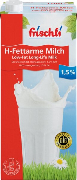 Image Frischli H-Milch 1 Liter, 1,5% Fett mit Schraubverschluss,