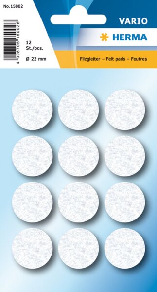 Image Filzgleiter weiss 22 mm 12 St 1Pack