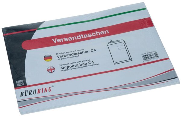 Image Versandtasche, C4, mit Fenster, Haftklebung, weiß, 90g