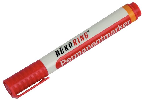 Image Büroring Permanentmarker, rot, Rundspitze 1,5-3mm