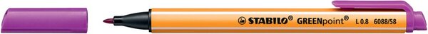 Image GREENpoint Faserschreiber, lila, 0,8mm, robuste breite Spitze,