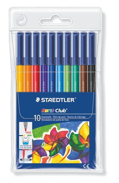 Image Staedtler Fasermaler 10er Etui, Noris Club