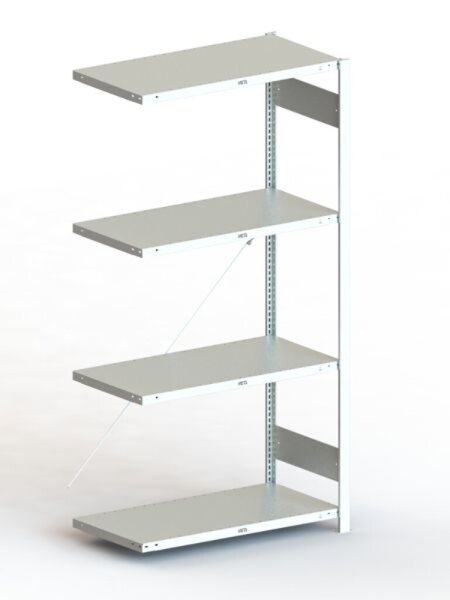 Image Steckregal Anbauregal Set V150 Meta mit 4 Böden Tragkraft a 150kg