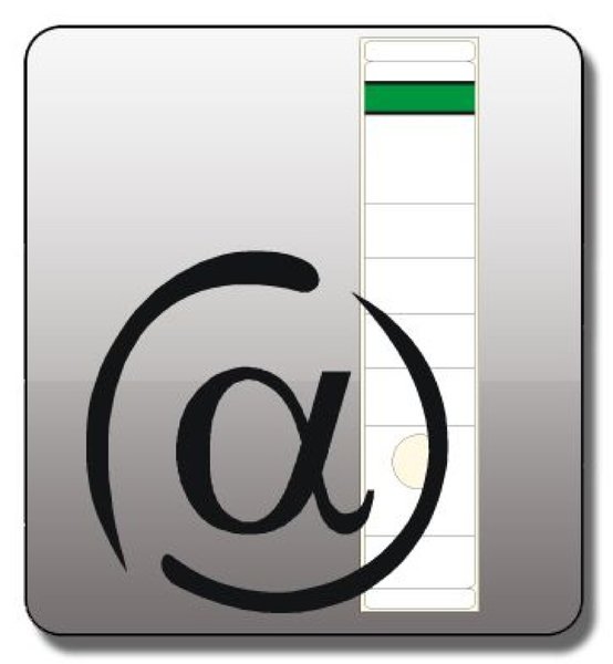 Image Rückenschild lang/breit selbstklebend, Farbe weiß