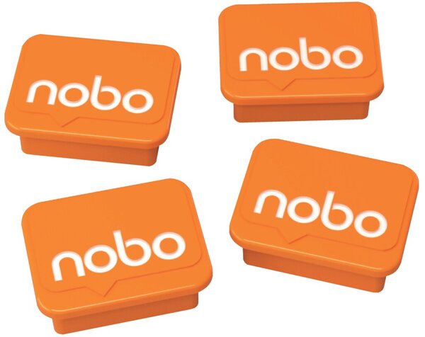 Image Nobo Whiteboard Magnete, orange, 4er Pack