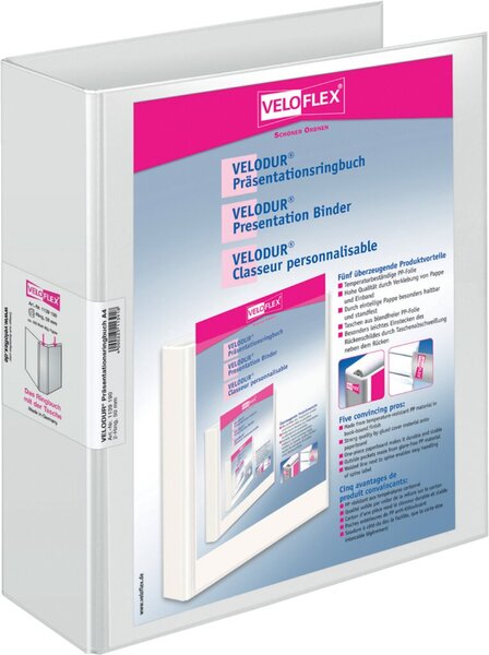 Image Präsentationsringbuch Velodur A4 2-Ring 50mm Ringdurchmesser weiß