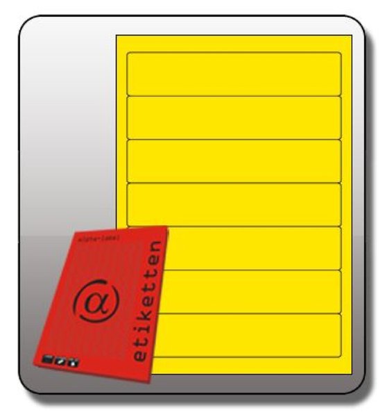 Image Rückenschild, SK kurz, schmal, 190x38mm, gelb