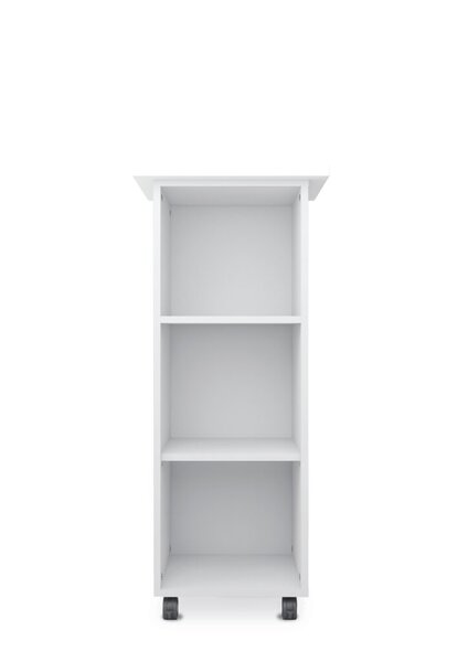 Image Caddy, H1170xB500xT450 weiß 4 Rollen davon 2 feststellbar, Flex