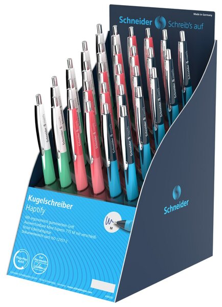 Image Kugelschreiber Display 30 x Haptify Inhalt je 10 Stück hellblau/dunkelblau