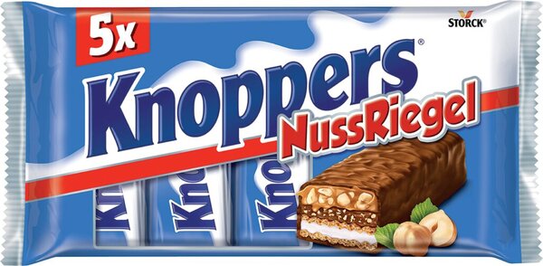 Image Knoppers NussRiegel 5x40g 5 einzeln verpackte Waffelriegel