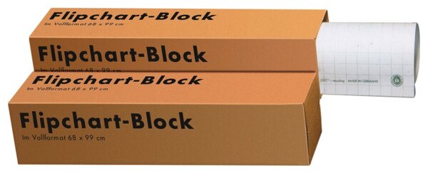 Image Landre Flipchartblock, 68 x 99 cm, kariert, recycling, 20 Blatt, 80g/qm