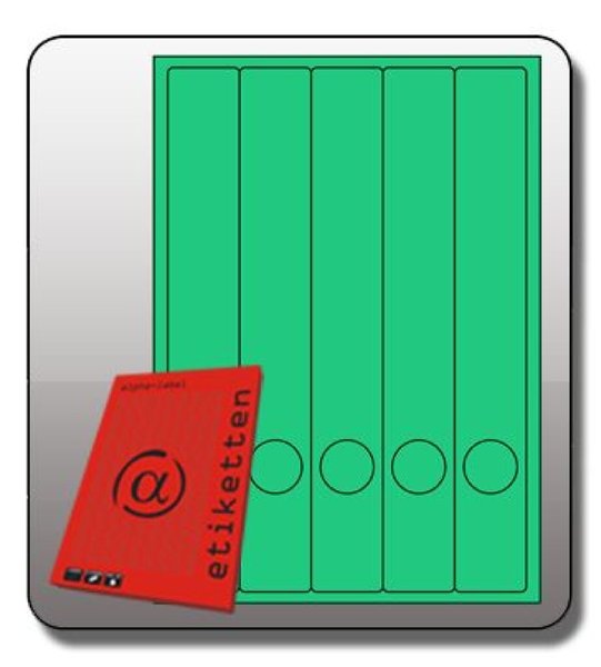 Image Rückenschilder, lang/schmal, 39x285mm, grün