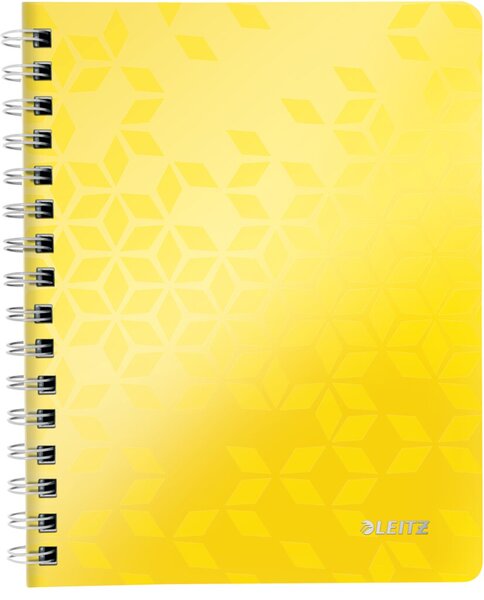 Image Collegeblock WOW A4, PP-Einband liniert, gelb, spiralgebunden