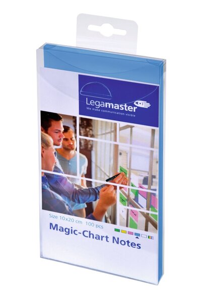 Image Magic Chart Notes 10 x 20 cm, blau, haftet ohne Kleber, abwischbar,