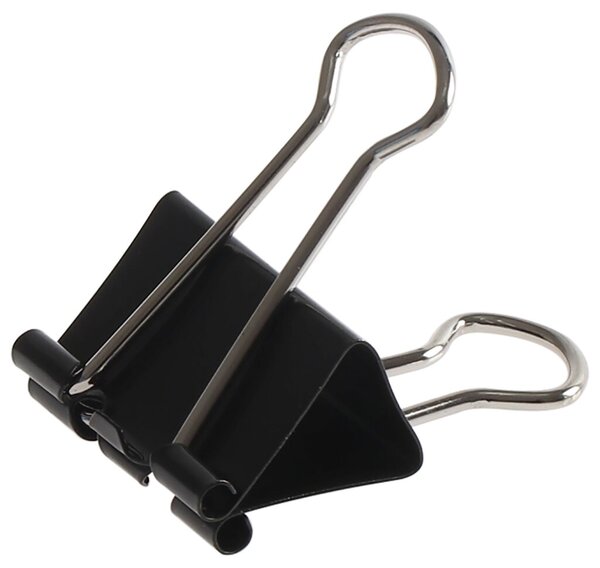 Image Büroring Foldbackklammern, schwarz, vernickelt 25mm lang