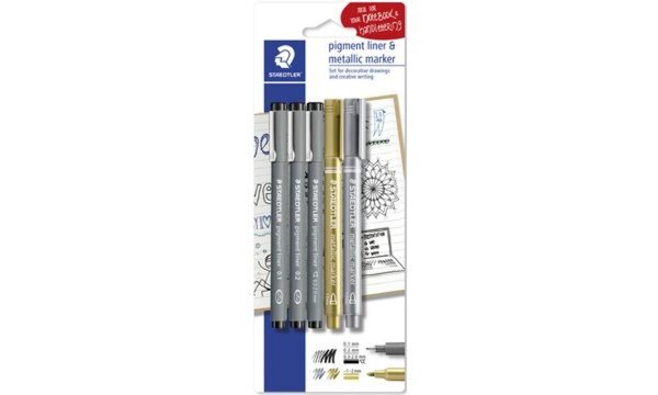 Image STAEDTLER Pigmentliner & Metallic M arker Set Sonderedition (5655444)