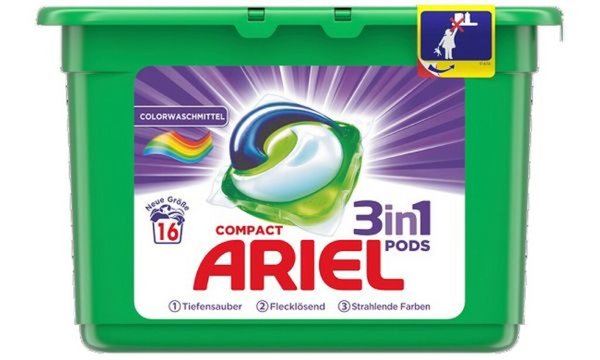 Image ARIEL 3in1 Pods Compact Waschmittel Color, 16 WL (6430312)
