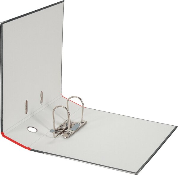 Image Ordner Wolkenmarmor A4 80mm rot, farbiger Rücken, Recycling