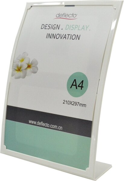 Image Tischaufsteller bogenförmig A4, weiß 