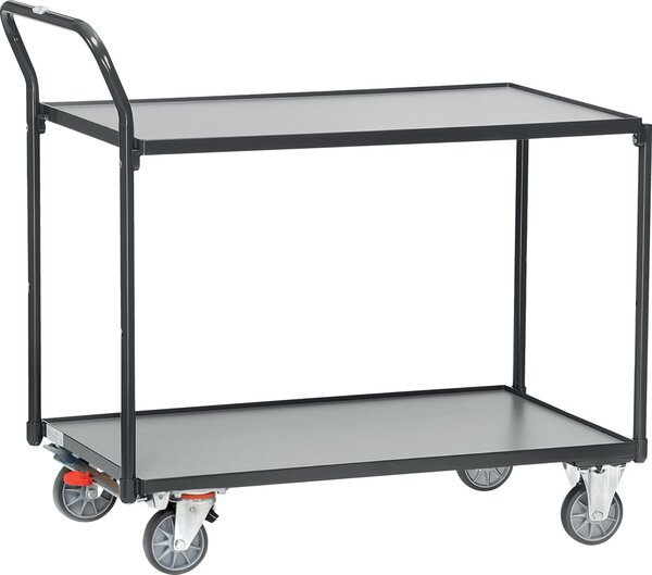 Image Tischwagen 2742-7016 2 Böden 300kg anthrazit, Ladefläche 1.000 x 600 mm