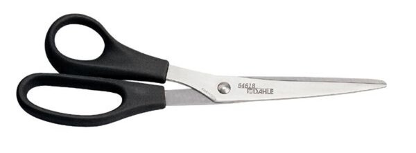 Image Dahle Papierschere 21cm, schwarzer ergonom. Kunststoffgriff, Linkshänder