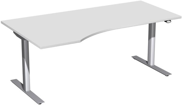 Image Schreibtisch Elektro-Hubtisch links B1800xT800xH650-1250mm, Lichtgrau/