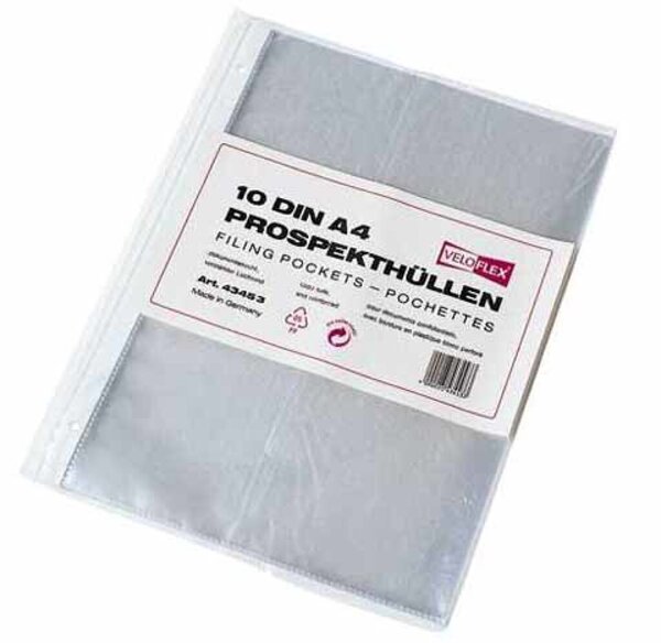 Image Prospekthuellen A4 PP glasklar VE = 1 Karton = 50 Hüllen