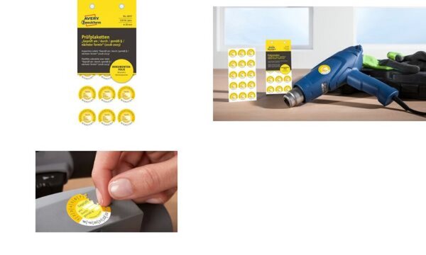 Image AVERY Zweckform Prüfplaketten Gepr üft am, 2018-2023, gelb (72069570)