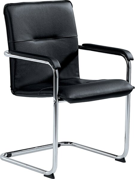 Image Besucherschwinger mit Chromgestell mit Komfortpolsterung,