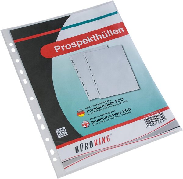 Image Prospekthülle A4 Eco, PP-Folie genarbt, ca. 50my, Eurolochung.