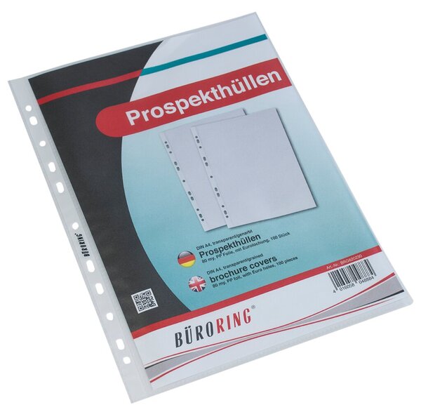 Image Büroring Prospekthülle, A4, PP-Folie, 80my, genarbt