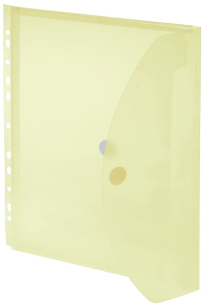 Image Umschlag A4, Dehnfalte, Abheftrand gelb transparent