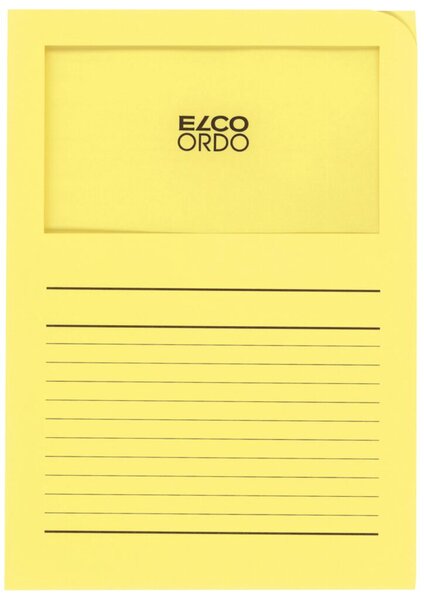 Image Organisationsmappe Ordo classico, gelb, m. Sichtfenster 180 x 100 mm