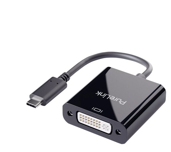 Image Adapter USB-C auf DVI, schwarz 0,10 m, iSerie, WUXGA/1920x1200,