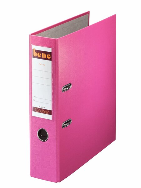 Image Ordner A4, No.1, 8cm, o. Kantenschutz, rosa, Folienkaschiert, Griffloch,