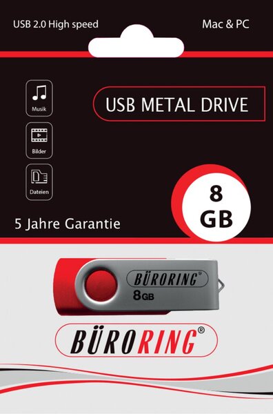 Image Speicherstick, USB 2.0 mit drehbarer Metall-Abdeckung