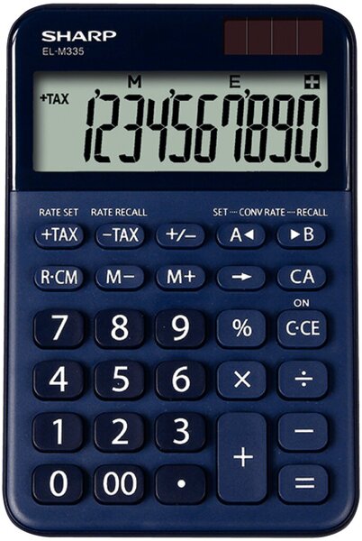 Image Tischrechner SH-ELM335BBL, blau 10-stelliges Display, 3-Tasten