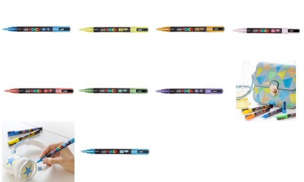 Image uni-ball Pigmentmarker POSCA PC-3ML Glitter, grün (5654818)