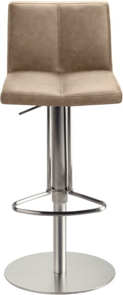 Image Bar-/Tresenhocker 1242 Gestell Edel- stahl gebürstet, beige gepolsterte