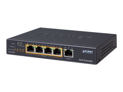 Image PLANET TECHNOLOGY PLANET 1-Port Ultra PoE to 4-Port 802.3af/at Gigabit PoE
