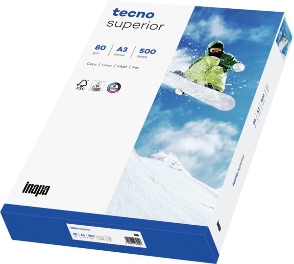 Image Kopierpapier, Tecno Superior, A3, 80g, ultraweiß, 500 Blatt/Packung