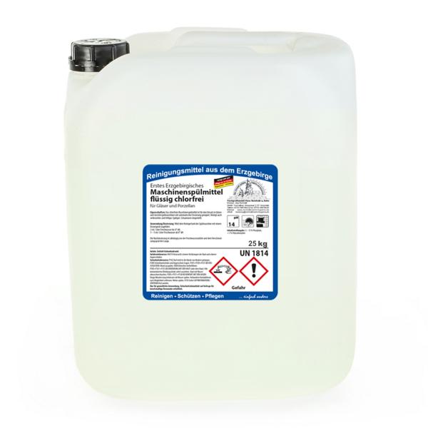 Image Erstes Erzgebirgisches Maschinenspülmittel flüssig chlorfrei |  25 kg NEU! Jetzt 25 kg statt 30 kg | für Gläser und Porzellan