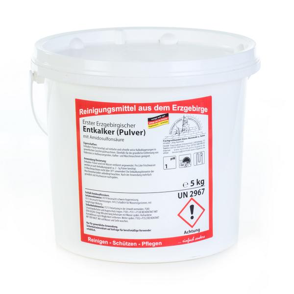 Image Erster Erzgebirgischer Entkalker, Pulver |  5 kg mit Amidosulfonsäure, für Geschirrspülmaschinen, Heißwassergeräte, Kaffeemaschinen, Waschmaschinen