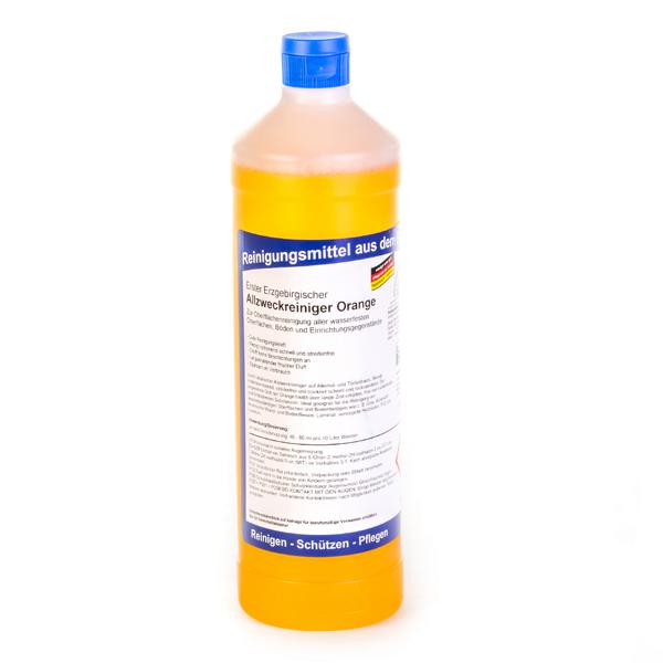 Image Erster Erzgebirgischer Allzweckreiniger Orange | 1 Liter für alle wasserfesten Oberflächen, Böden und Einrichtungsgegenstände 